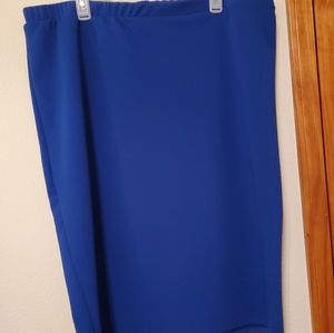 3X Klassy Girl Blue Pencil Skirt
